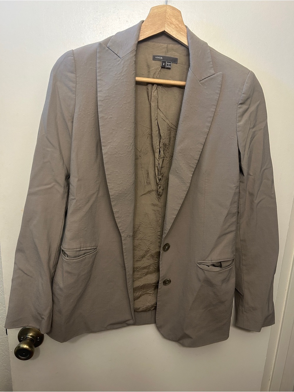 Vince Lightweight Blazer in Taupe Gray
